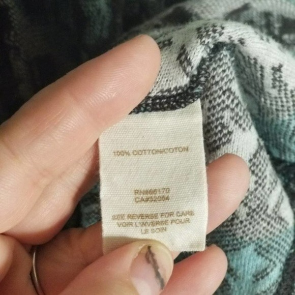 Free People Women's V-Neck Boho Fit & Flare Tunic Dress Blue Brown Size Large - Picture 5 of 7